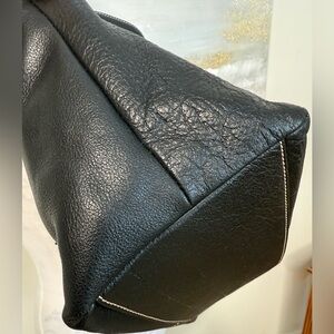 DOONEY & BOURKE J8032385 Leather Shoulder Bag, Authentic, Large, Black